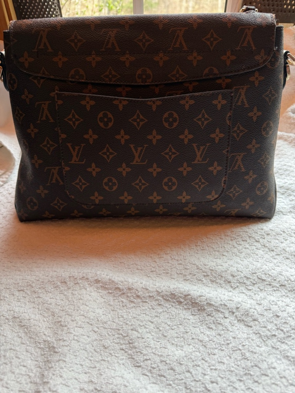 Louis Vuitton Monogram Shoulder Bag with Black and White Braided Handle - Picture 3 of 12